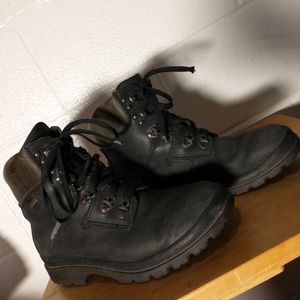 Mephisto men's solid high quality air cushion leather work winter boots